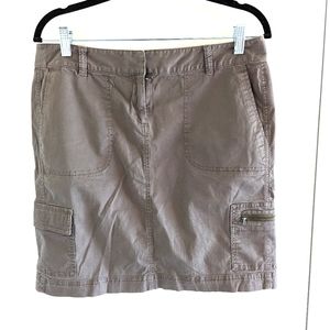 J. Jill army green cargo skirt, size 10